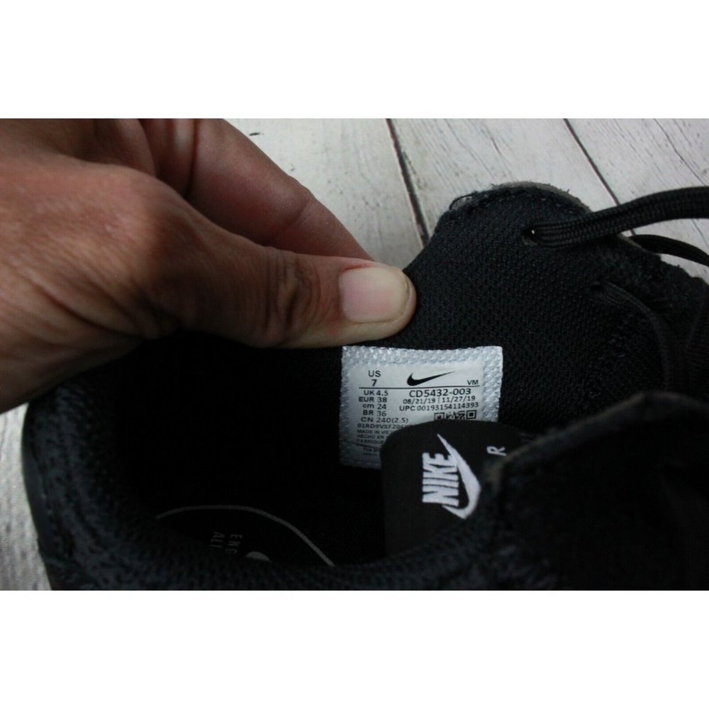 NIKE Air Max Excee Black Synthetic Lace Up Athletic Sneaker Shoes Size 7 - Picture 8 of 9